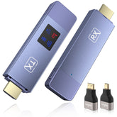 Wireless HDMI Transmitter and Receiver, Wireless HD Extender Plug & Play Portable 2.4G/5G with LED Screen Wireless HDMI Kit for Streaming Video and Audio to Monitor from Laptop/Pc/Tv Box/Projector