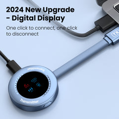 Wireless Hdmi Transmitter and Receiver, Wireless HD Extender Plug & Play Portable 2.4G/5G with LED Screen Hdmi Kit for Streaming Video and Audio to Monitor from Laptop/Pc/Tv Box/Projector