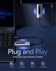 2025 Upgraded Wireless HDMI Transmitter and Receiver 328FT/100M, LED Display, 4K Decode 1080P@60Hz Ultra HD Video Output, Plug&Play 5G+2.4G for Video and Audio to Monitor from PC/Projector/TV Box