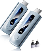 2025 Upgraded Wireless HDMI Transmitter and Receiver 328FT/100M, Plug & Play Portable 5G+2.4G Wireless HDMI Extender Kit for 4K Decode Input 1080P Output, for Audio to Monitor from Laptop/TV Box