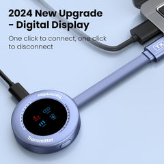 Wireless HDMI Transmitter and Receiver, HD Extender Plug & Play Portable 2.4G/5G with LED Screen Wireless HDMI Kit for Streaming Video and Audio to Monitor from Laptop/PC/TV Box/Projector