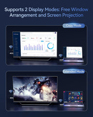 2025 Upgraded Wireless HDMI Transmitter and Receiver 328FT/100M, LED Display, 4K Decode 1080P@60Hz Ultra HD Video Output, Plug&Play 5G+2.4G for Video and Audio to Monitor from PC/Projector/TV Box