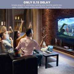 Wireless HDMI Transmitter and Receiver, Plug and Play, Wireless HDMI Extender Kit Support 2.4/5GHz for Streaming Video, Audio and File to Monitor from Laptop/Pc/Tv Box/Projector