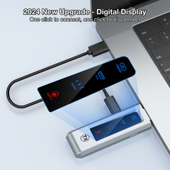 Wireless HDMI Transmitter and Receiver, HD Extender Plug & Play Portable 2.4G/5G with LED Screen Wireless HDMI Kit for Streaming Video and Audio to Monitor from Laptop/PC/TV Box/Projector