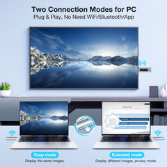 Wireless HDMI Transmitter and Receiver, HD Extender Plug & Play Portable 2.4G/5G with LED Screen Wireless HDMI Kit for Streaming Video and Audio to Monitor from Laptop/PC/TV Box/Projector