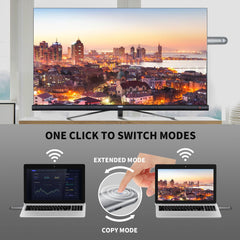 Wireless HDMI Transmitter and Receiver, Plug & Play Portable 2.4G/5G Wireless HDMI Extender Kit for Streaming Video and Audio to Monitor from Laptop/PC/TV Box/Projector