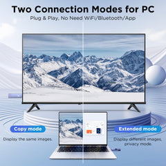 Wireless HDMI Transmitter and Receiver, Wireless HD Extender Plug & Play Portable 2.4G/5G with LED Screen Wireless HDMI Kit for Streaming Video and Audio to Monitor from Laptop/Pc/Tv Box/Projector